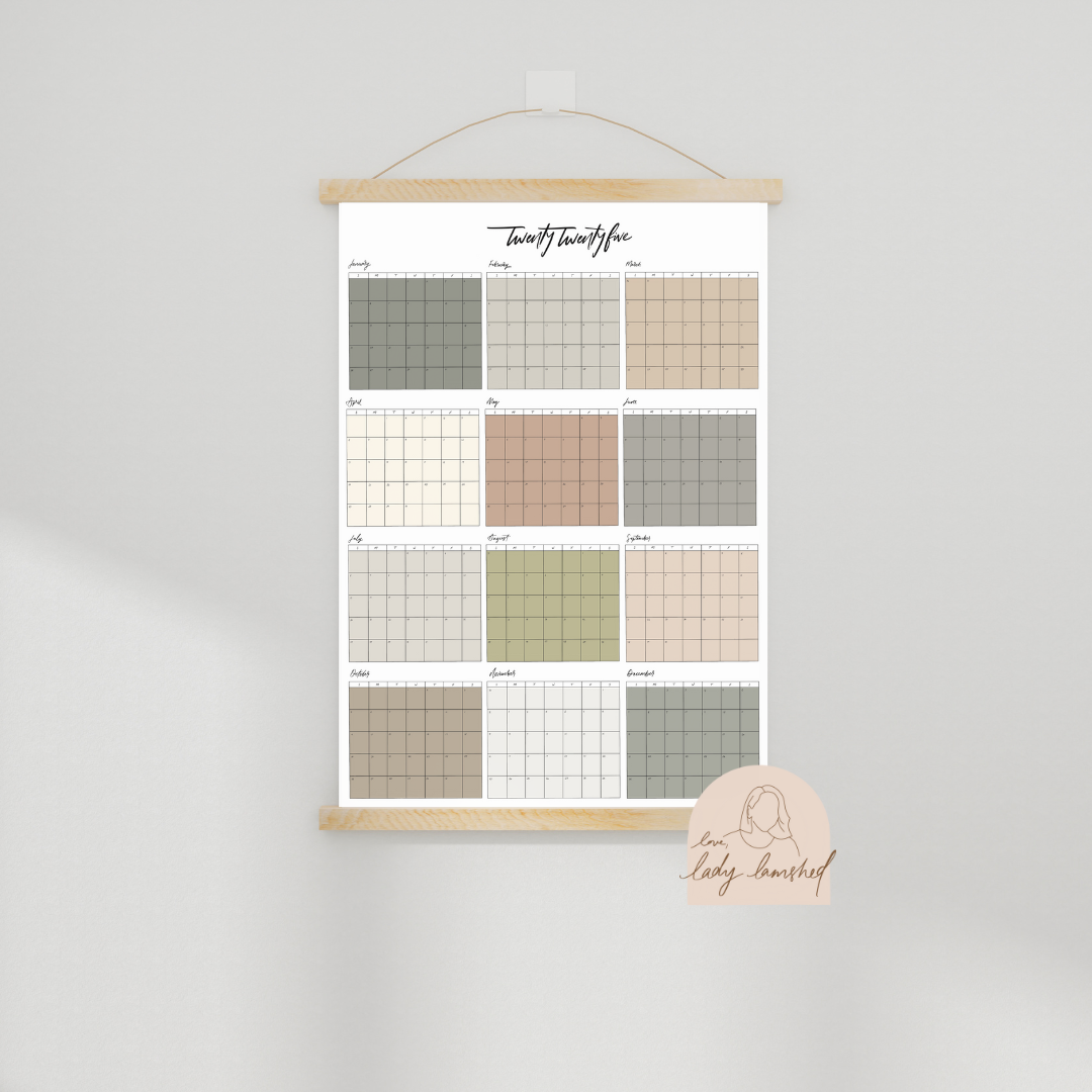 Year at a Glance: 2025 (Physical Print)